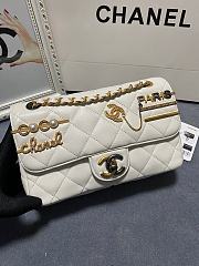 Fortok Chanel Coco Flap White Bag Charms 14x22x8cm - 1
