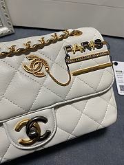 Fortok Chanel Coco Flap White Bag Charms 14x22x8cm - 5