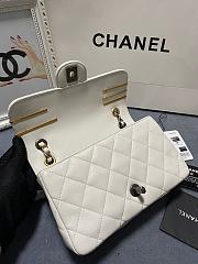 Fortok Chanel Coco Flap White Bag Charms 14x22x8cm - 4