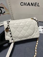 Fortok Chanel Coco Flap White Bag Charms 14x22x8cm - 3