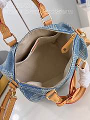 Fortok Louis Vuitton Speedy Bandoulière  25 Damier Bag Blue Denim N40700 25x15x15cm - 6