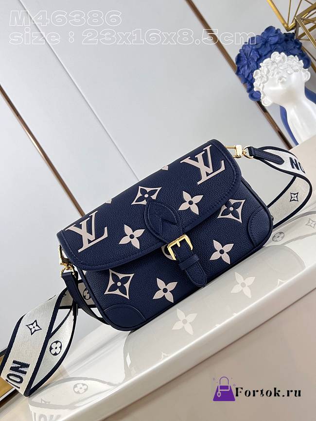 Fortok Louis Vuitton Diane Handbag Dark Blue M46386 24x15x9cm - 1