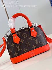 Fortok Louis Vuitton Nano Alma Bag Brown and Orange M82717 18x12x8cm - 1