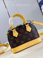 Fortok Louis Vuitton Nano Alma Bag Brown and Yellow M82717 18x12x8cm - 1