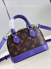 Fortok Louis Vuitton Nano Alma Bag Brown and Purple M82717 18x12x8cm - 1