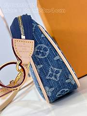 Fortok Louis Vuitton Pochette Accessoires Clutch Bag Blue Denim M82962 23x13x4cm - 3