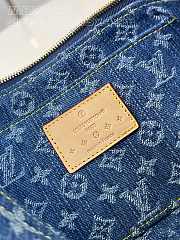 Fortok Louis Vuitton Pochette Accessoires Clutch Bag Blue Denim M82962 23x13x4cm - 2