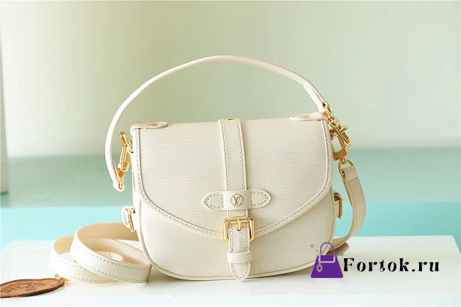 Fortok Louis Vuitton Saumur BB Bag White M23746 20x16x7.5cm - 1