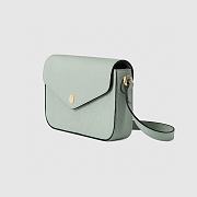Fortok Gucci GG Super Mini Shoulder Bag Pale Green Leather 772794 21x13.5x3cm - 4