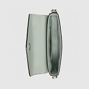 Fortok Gucci GG Super Mini Shoulder Bag Pale Green Leather 772794 21x13.5x3cm - 3