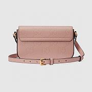 Fortok Gucci GG Super Mini Shoulder Bag Rose Beige Leather 772794 21x13.5x3cm - 2