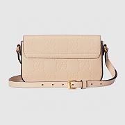 Fortok Gucci GG Super Mini Shoulder Bag Light Beige Leather 772794 21x13.5x3cm - 3