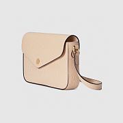 Fortok Gucci GG Super Mini Shoulder Bag Light Beige Leather 772794 21x13.5x3cm - 2