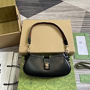 Fortok Gucci Moon Side Mini Shoulder Bag Black 786015 12x24x5cm - 1