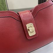 Fortok Gucci Moon Side Mini Shoulder Bag Red 786015 12x24x5cm - 3