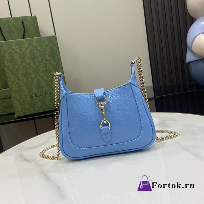 Fortok Gucci Jackie Notte Bag in Blue 782889 19.5x18x3.5cm - 1