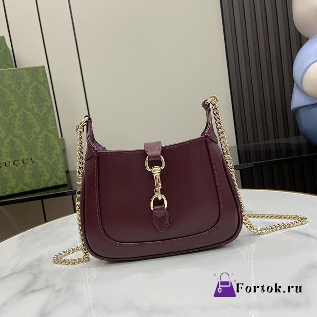 Fortok Gucci Jackie Notte Bag in Burgundy 782889 19.5x18x3.5cm - 1