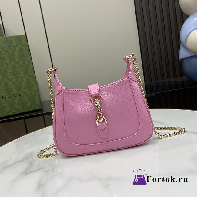 Fortok Gucci Jackie Notte Bag in Pink 782889 19.5x18x3.5cm - 1