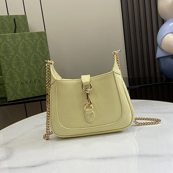 Fortok Gucci Jackie Notte Bag in Light Yellow 782889 19.5x18x3.5cm