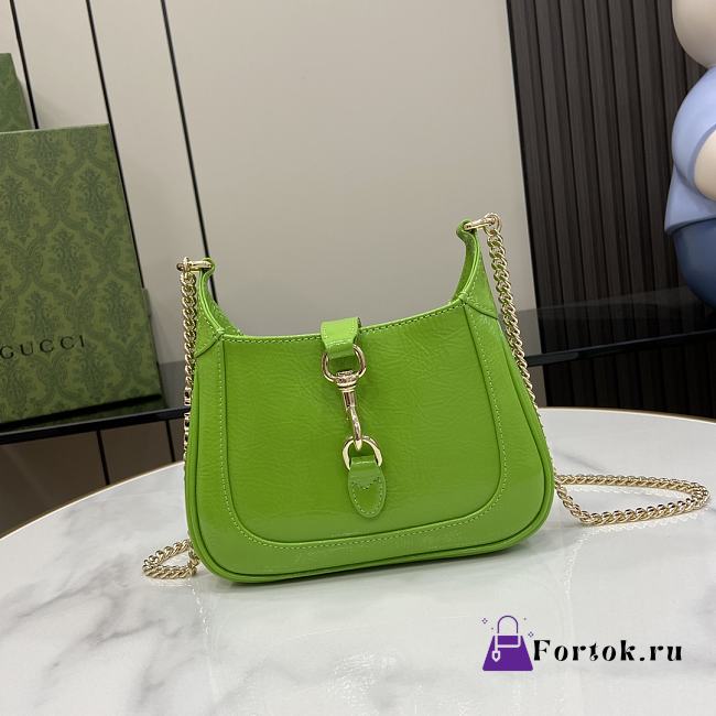 Fortok Gucci Jackie Notte Bag in Green 782889 19.5x18x3.5cm - 1