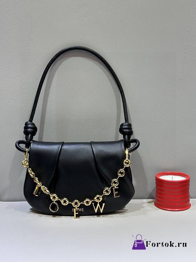 Fortok Loewe Paseo Satchel Bag in Black 25x17x8cm - 1