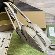 Fortok Gucci GG Marmont Medium Top Handle Bag in Light Grey 795218 35.5x16.5x7cm - 3