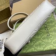 Fortok Gucci GG Marmont Medium Top Handle Bag in Light Grey 795218 35.5x16.5x7cm - 4