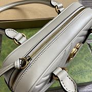 Fortok Gucci GG Marmont Small Top Handle Bag in Light Grey 795199 25.5x15.5x6.5cm - 6