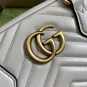 Fortok Gucci GG Marmont Small Top Handle Bag in Light Grey 795199 25.5x15.5x6.5cm - 4