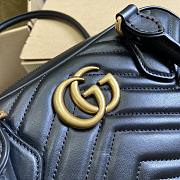 Fortok Gucci GG Marmont Small Top Handle Bag in Black 795199 25.5x15.5x6.5cm  - 4