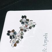 Fortok Van Cleef & Arpels Clover Three-flower Earrings Gold/Rose Gold/Silver - 3