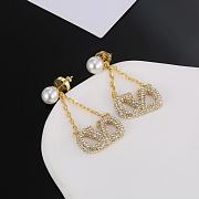 Fortok Valentino Jewel Letter Earrings - 1