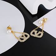 Fortok Valentino Jewel Letter Earrings - 4