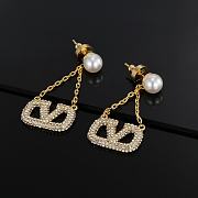 Fortok Valentino Jewel Letter Earrings - 5
