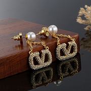 Fortok Valentino Jewel Letter Earrings - 2