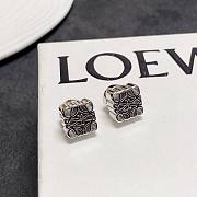 Fortok Loewe Anagram Three-dimensional Earrings Silver/Gold - 6