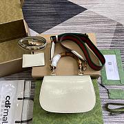 Fortok Gucci Bamboo 1947 Mini Top Handle Bag White 786482 17x12x7.5cm - 3