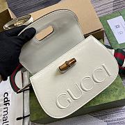 Fortok Gucci Bamboo 1947 Mini Top Handle Bag White 786482 17x12x7.5cm - 2