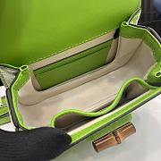 Fortok Gucci Bamboo 1947 Mini Top Handle Bag Green 675797 15x21x7cm - 4