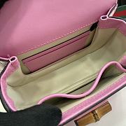 Fortok Gucci Bamboo 1947 Mini Top Handle Bag Pink 675797 15x21x7cm - 4