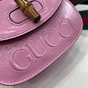 Fortok Gucci Bamboo 1947 Mini Top Handle Bag Pink 675797 15x21x7cm - 3