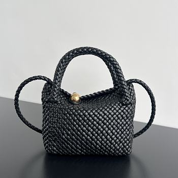 Fortok Bottega Veneta Mini Tosca Bag in Black 20x15.5x7cm