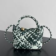 Fortok Bottega Veneta Mini Tosca Bag in Tricolor Green and White 20x15.5x7cm - 1