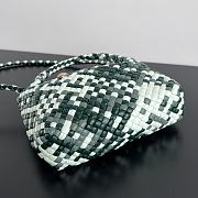 Fortok Bottega Veneta Mini Tosca Bag in Tricolor Green and White 20x15.5x7cm - 6