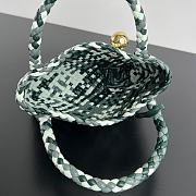 Fortok Bottega Veneta Mini Tosca Bag in Tricolor Green and White 20x15.5x7cm - 5