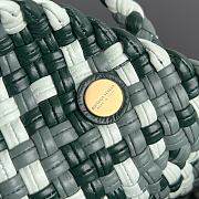 Fortok Bottega Veneta Mini Tosca Bag in Tricolor Green and White 20x15.5x7cm - 4