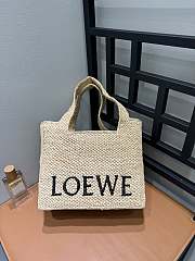 Fortok Loewe Natural X Paula's Ibiza Medium Font Tote Bag 30x15x25.5cm - 1