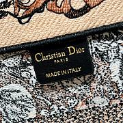 Fortok Dior Book Tote Orange Multicolor Dior Jardin Magique Embroidery 36×28cm - 5