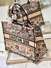 Fortok Dior Book Tote Orange Multicolor Dior Jardin Magique Embroidery 36×28cm - 3