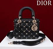 Fortok Dior Lady Dior Constellation Pearl Nails Bag in Black 20x16x8cm - 1